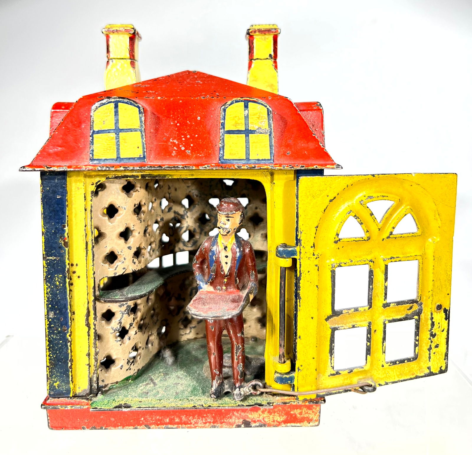 Novelty Mechanical Bank Yellow & Red Version (1 of 3)