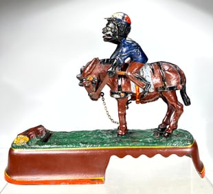 I Always did Spise a Mule Mechanical Bank - Jockey Version