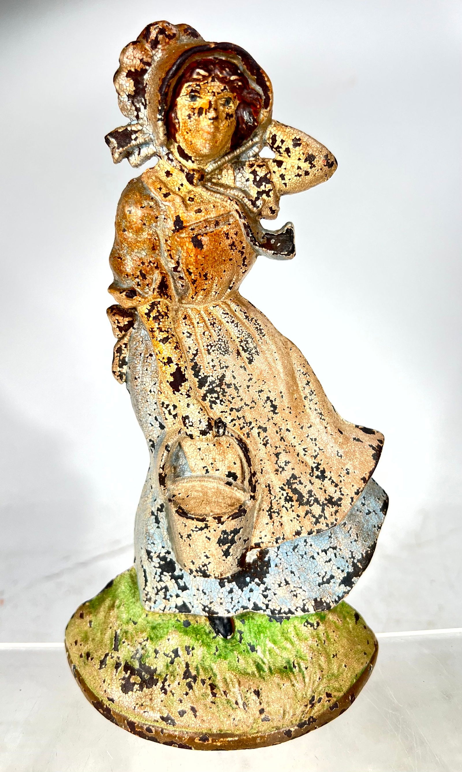 Jill Cast Iron Doorstop - Scarce: Hubley MFG Co. Lancaster, PA. 1930 - 8 3/4"T