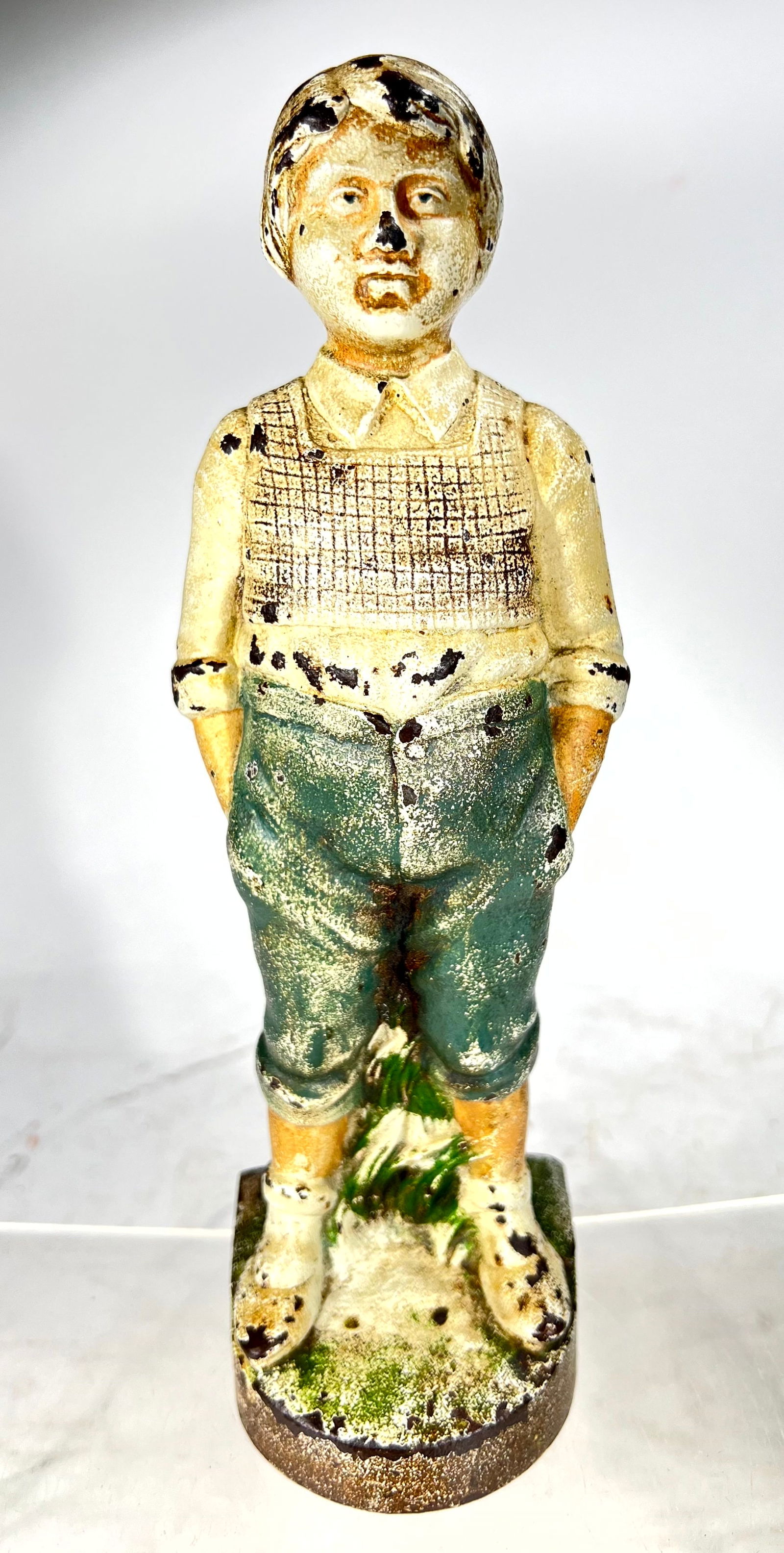 Boy with Hands in Pocket Doorstop: American 1930 - 10 1/2"T