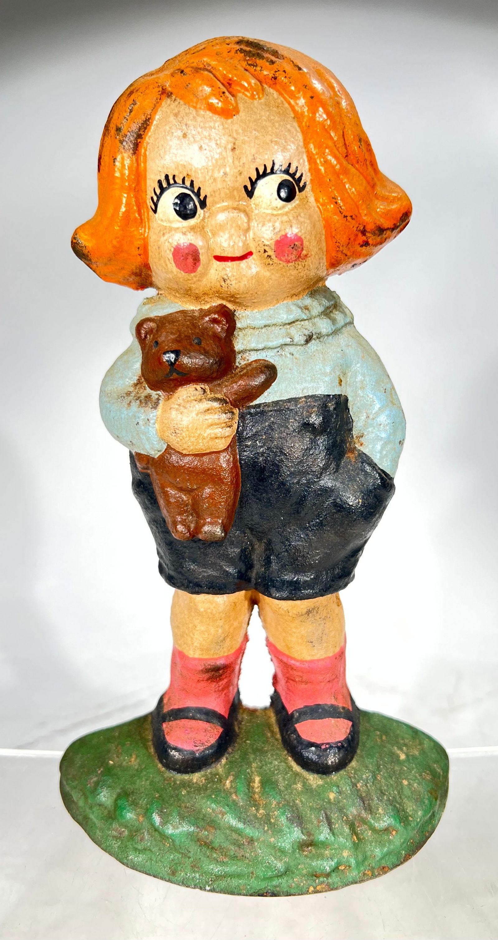 Bobby Blake Cast Iron Doorstop: Made by Hubley MFG Co. Lancaster, PA. 1925 - 9 1/2"T