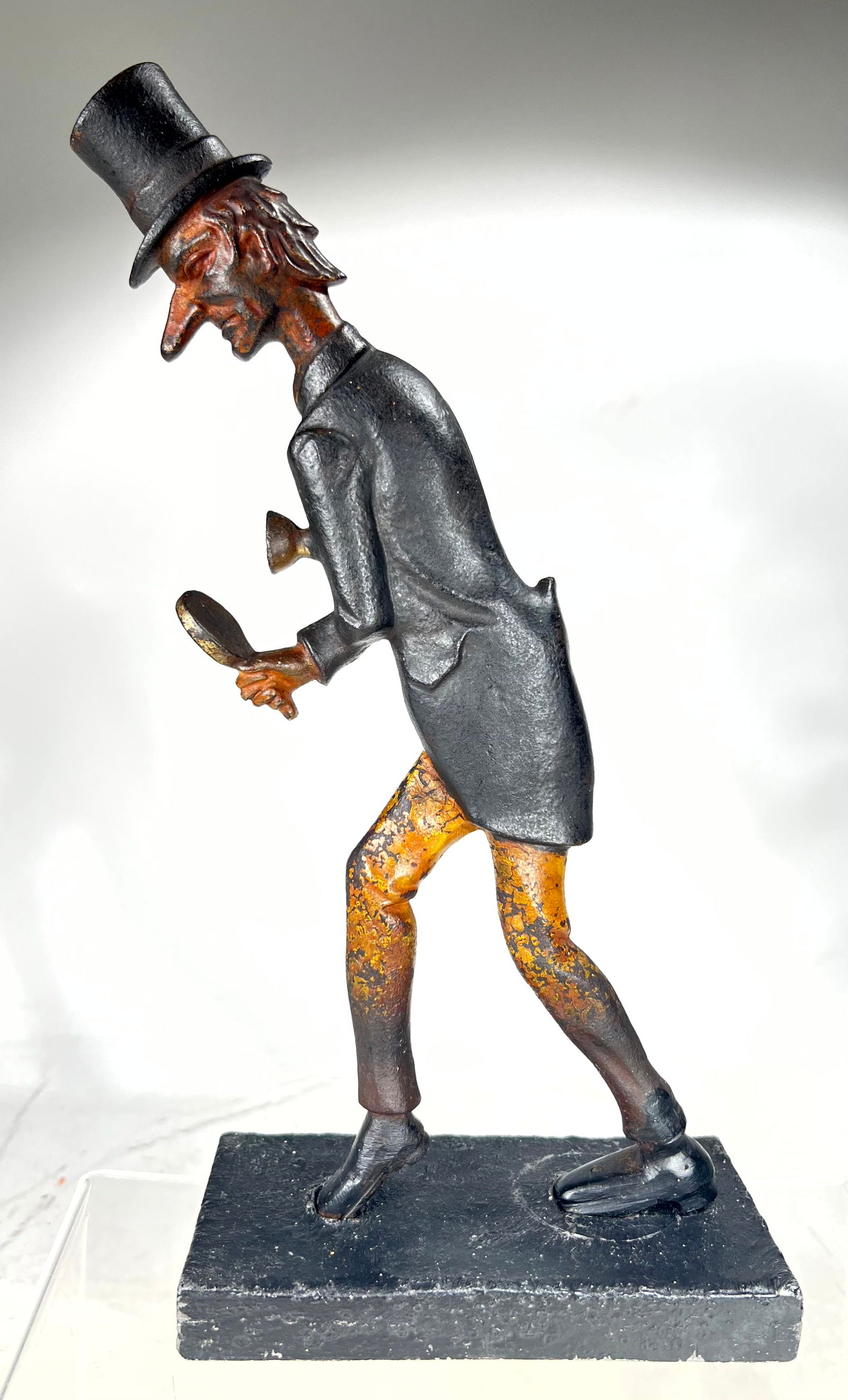 The Snooper Cast Iron Doorstop: English 1890 - 13 1/4"T