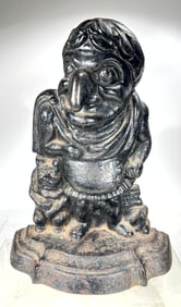 Punch Cast Iron Doorstop - Styled Like Julius Caesar