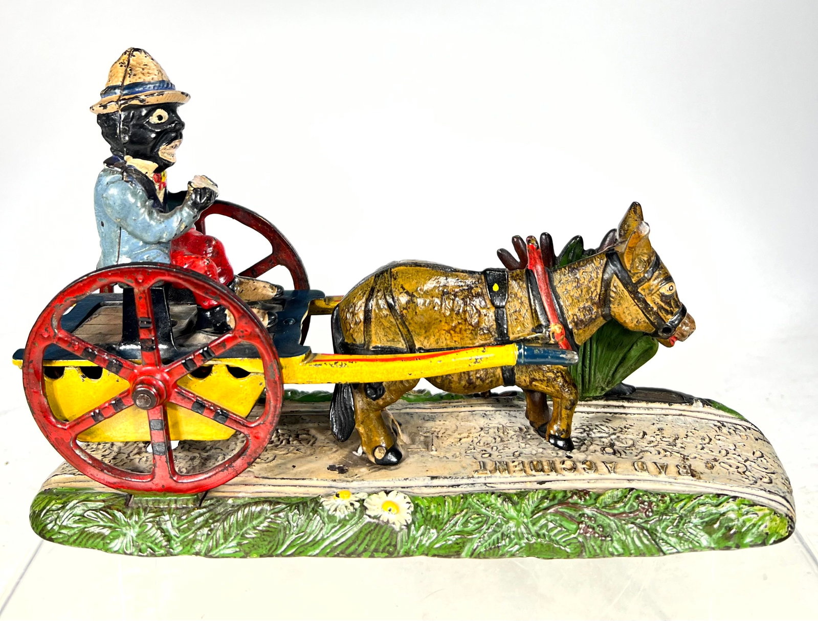 Bad Accident Cast Iron Mechanical Bank: J&E Stevens Co. Cromwell, CT. 1890