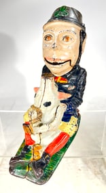 Paddy & His Pig Cast Iron Mechanical Bank - Blue Coat Version