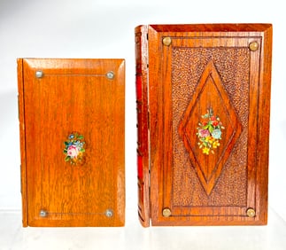 Two 19th Century Wooden Book Banks