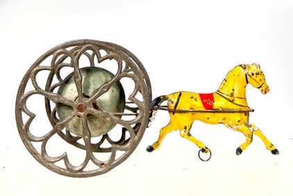 American Tin Horse with Chimes Bell Toy