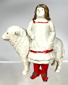 Mary & Her Lamb Cast Iron Bank