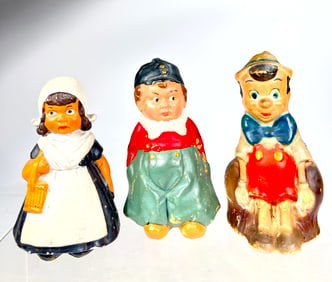 Three Ceramic / Papier Mache Banks