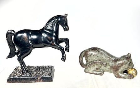 Two Cast Iron Still Banks