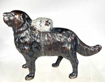 Dog "I Have a Call" Cast Iron Bank The Semi - Mechanical Version