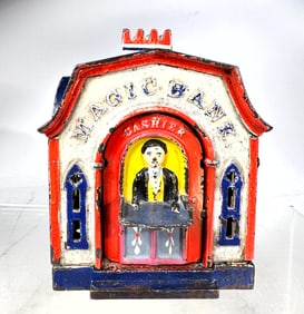 Magic Mechanical Bank in Patriotic Colors