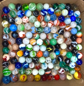 Assorted Machine-Made Marbles 144 in Total