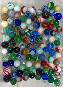 Assorted Machine-Made Marbles 101 in Total