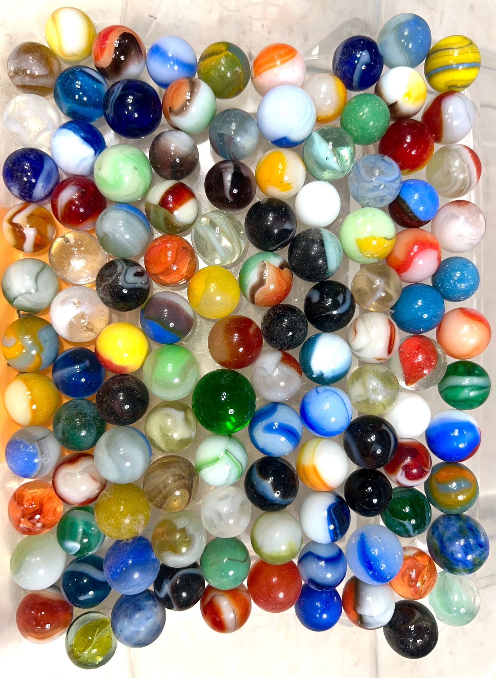 Assorted Machine-Made Marbles 101 in Total (1 of 1)
