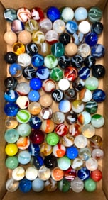 Assorted Machine-Made Marbles 110 in Total