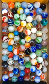 Assorted Machine-Made Marbles 106 in Total