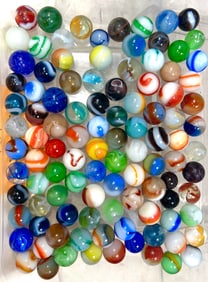 Assorted Machine-Made Marbles 101 in Total