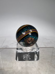 Glitter Swirl Marble, Dichroic Glass by Geoffrey Beetem