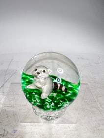 Modern Sulfide Marble with Raccoon