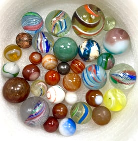 Thirty Two Assorted Marbles