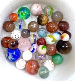 Thirty Two Assorted Marbles