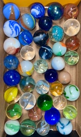 Large Scale Machine Made Marbles (40 total)