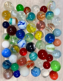 Large Scale Machine Made Marbles (55 total)