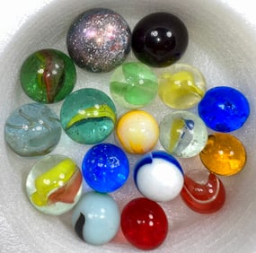 Large Scale Machine Made Marbles (17 total)