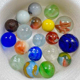 Large Scale Machine Made Marbles (19 total)
