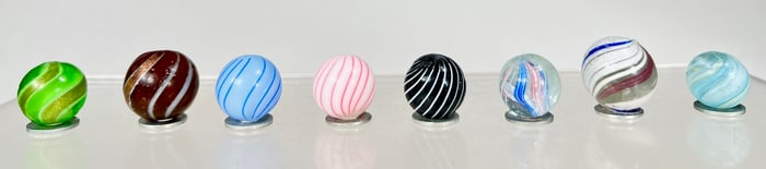 Swirl/Peppermint Swirl Marbles (8 total)