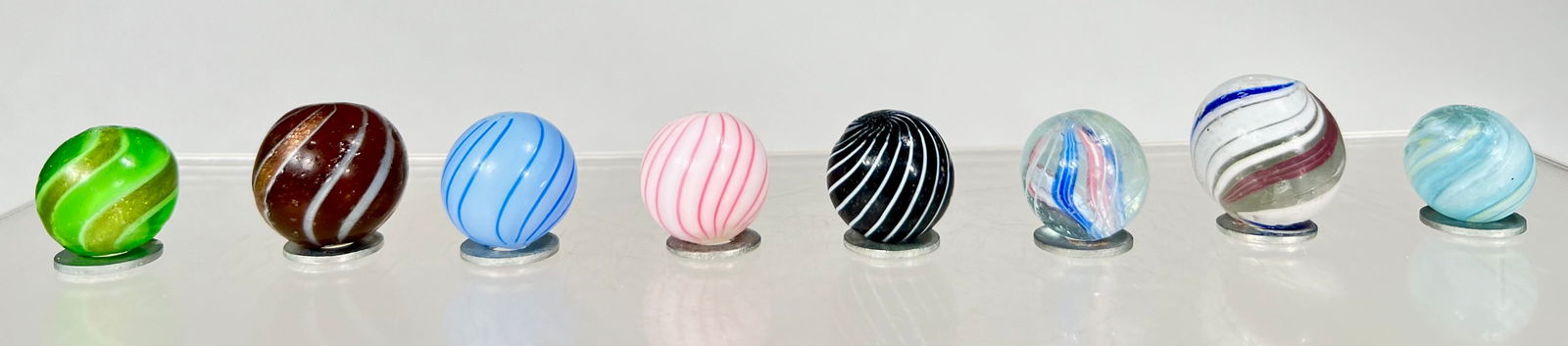 Swirl/Peppermint Swirl Marbles (8 total) (1 of 1)