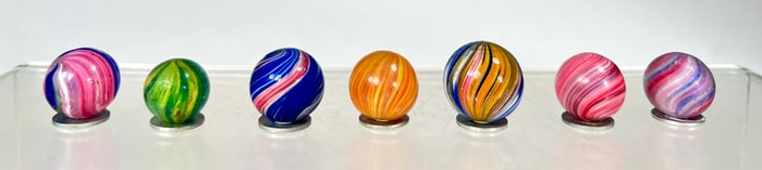 Assorted Swirl Marbles (7 total)
