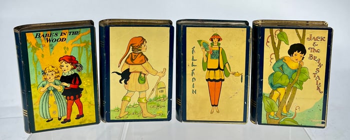 Four Book Banks- Tin