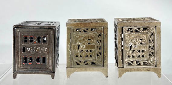 Three Cast Iron Safe Banks