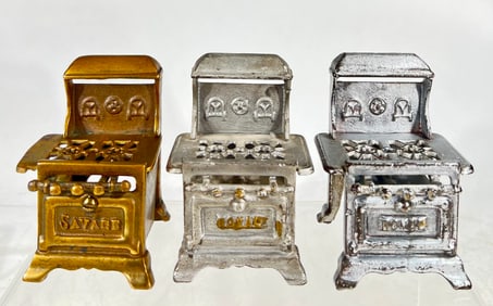 Three Stove Toys (One a Brass Pattern)