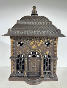 Home Savings Cast Iron Bank