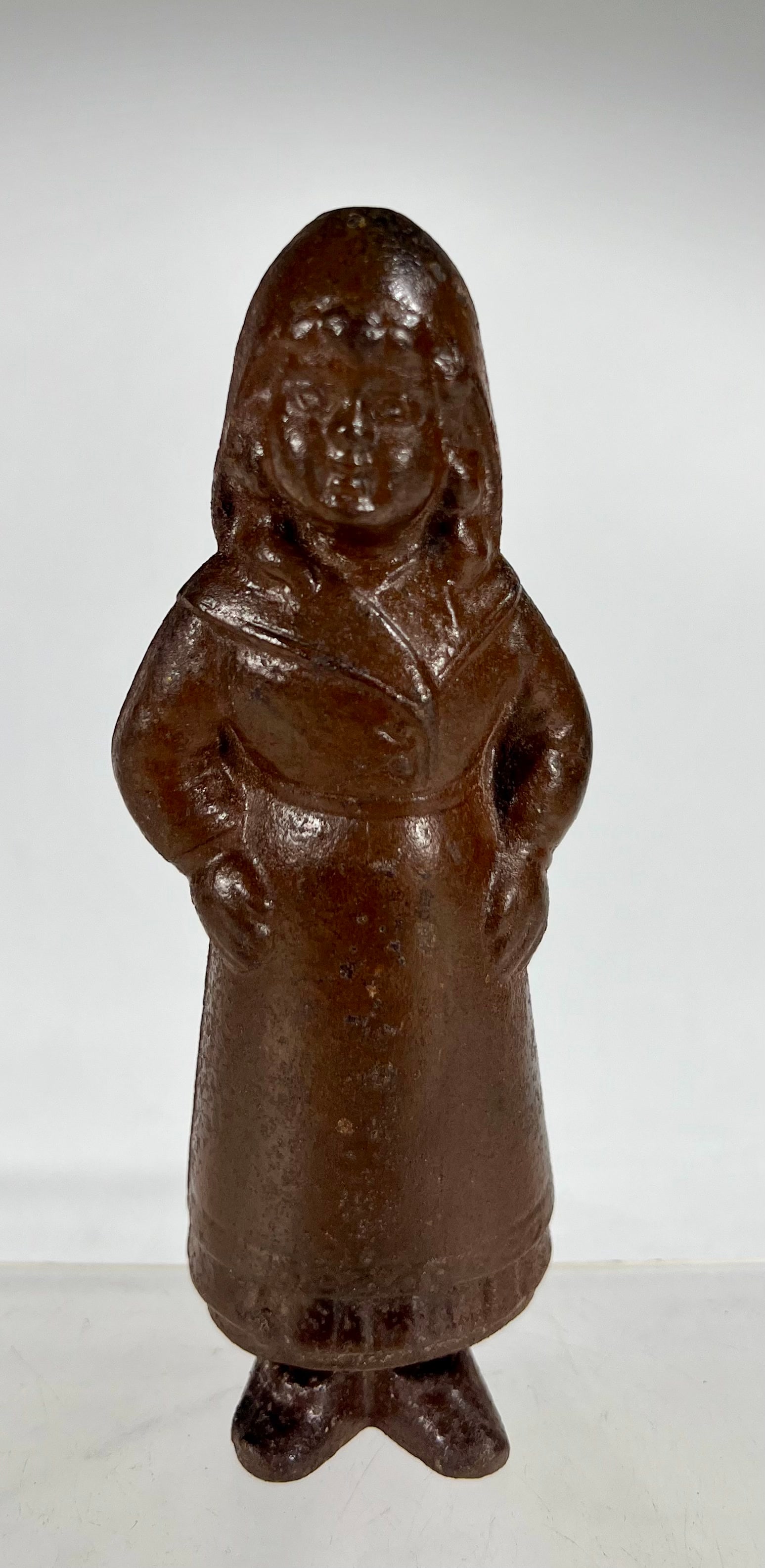 Dutch Girl Cast Iron Still Bank: A.C. Williams Co Ravenna OH 1915- 6 1/2" T