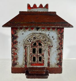 Crown Bank- Medium Cast Iron Still Bank