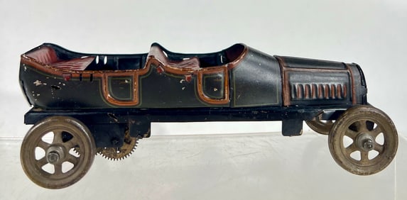 Two Seat Open Touring Car, Tin Windup Toy