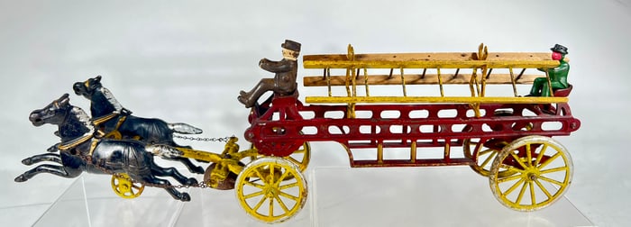 Two Horse Cast Iron Hook & Ladder