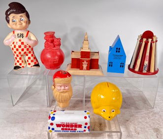 Eight Plastic/Rubber Still Banks