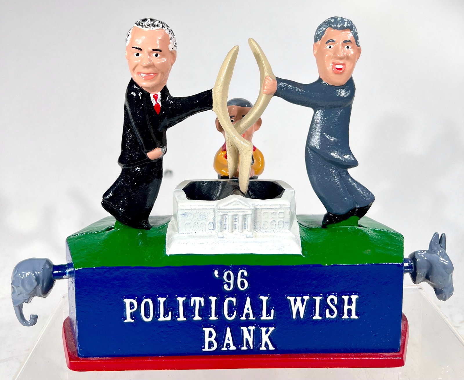 96 Political Wish Bank: Made by Charlie Reynolds Virginia 1996- 7" T x 10" W