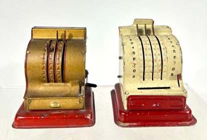 Two Cash Register Mechanical Banks