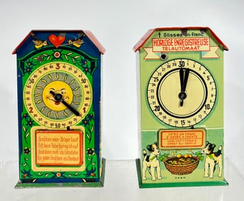 Two Tin Registering Banks