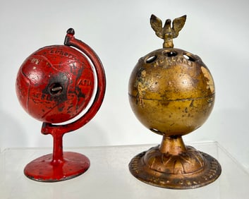 Two Globe Themes Cast Iron Banks