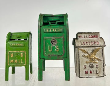 Three Mailbox Banks - Cast Iron