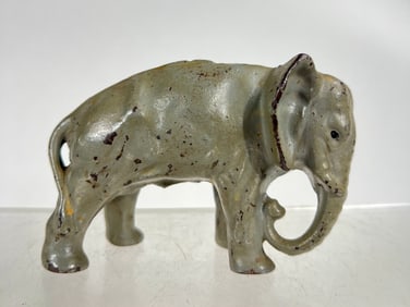 Grey Elephant Cast Iron Bank
