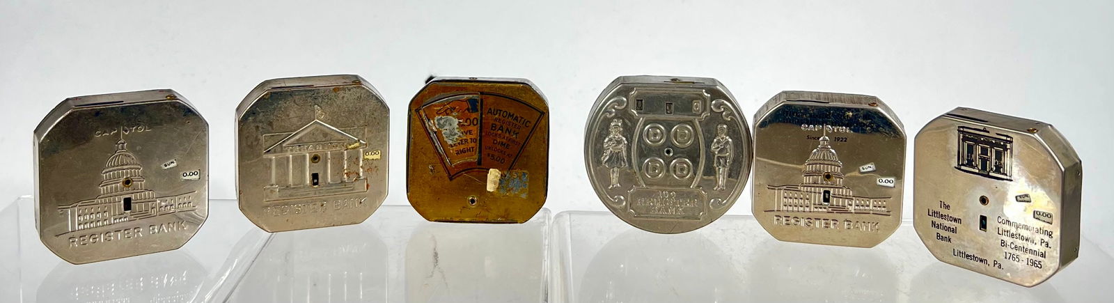 Six Pocket Dime Register Banks (1 of 2)
