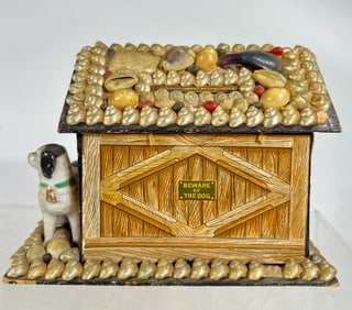 Cardboard with Shells Doghouse Still Bank